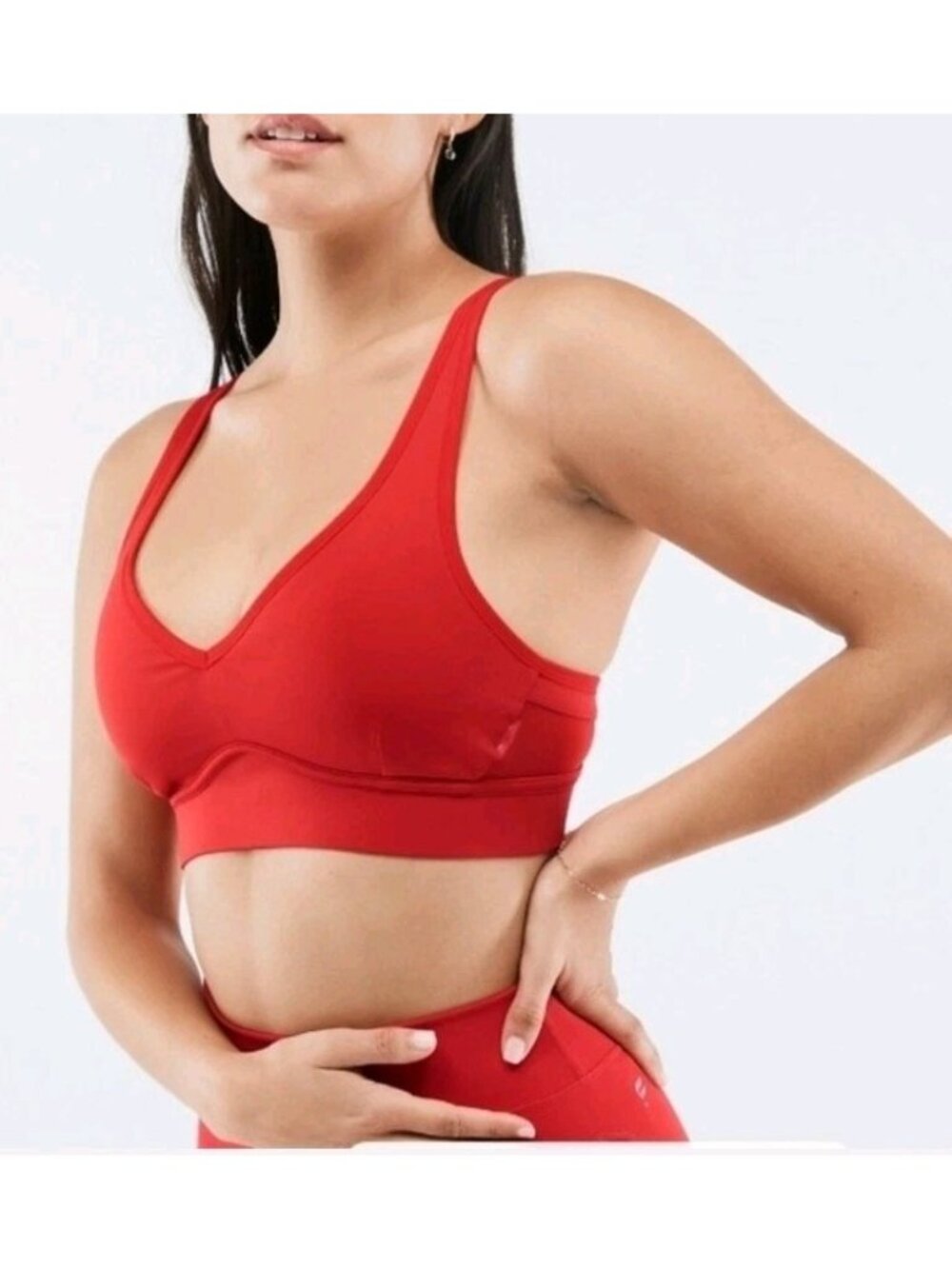 NWT FABLETICS Red Khloe Medium Impact Sports Bra 3X 20 Plus Athletic Athleisure